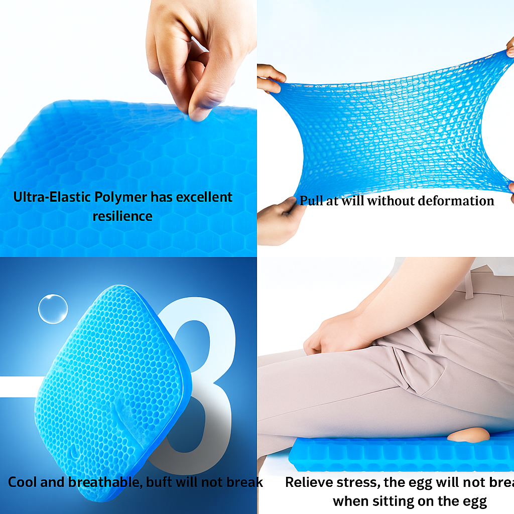 SitWell Pro™ Therapeutic Gel Cushion for Back Pain, Hip Comfort & Posture Care