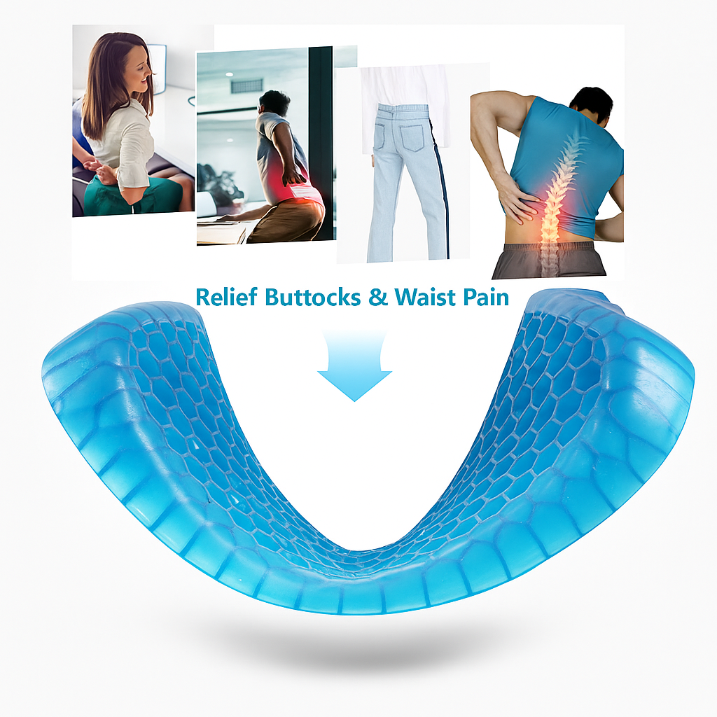 SitWell Pro™ Therapeutic Gel Cushion for Back Pain, Hip Comfort & Posture Care