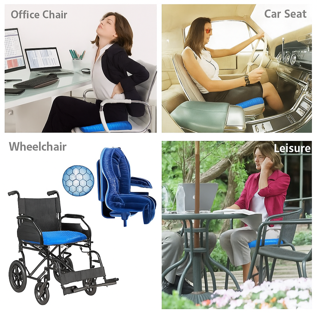 SitWell Pro™ Therapeutic Gel Cushion for Back Pain, Hip Comfort & Posture Care