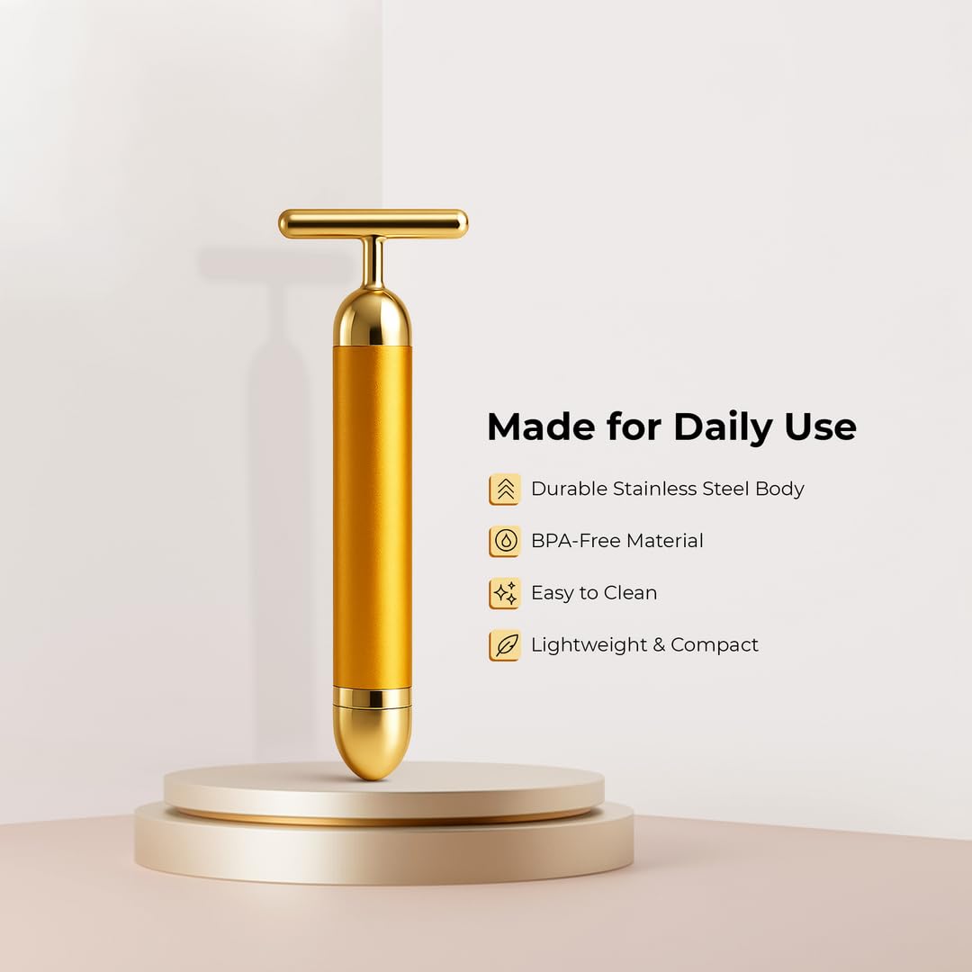 24K Gold Electric Facial Massage Roller