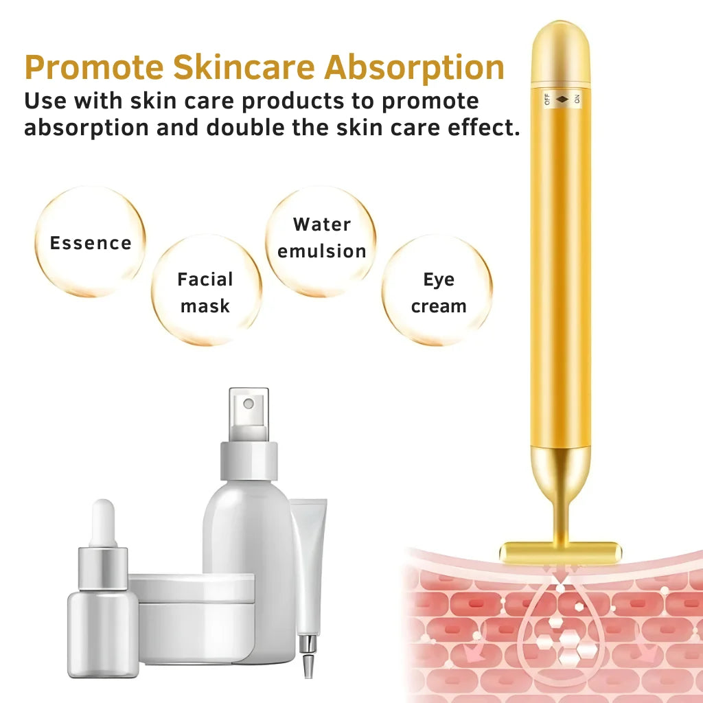 24K Gold Electric Facial Massage Roller