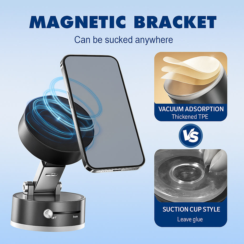 Buzzbay™ Vacuum Magnetic Suction Phone Holder
